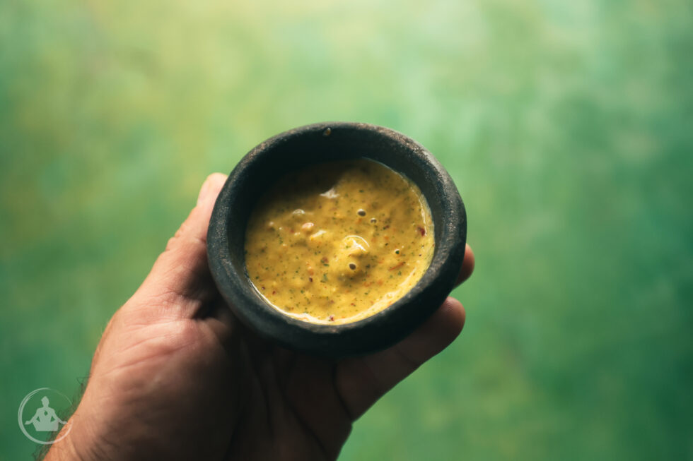 Llajua sauce made with ulupica peppers